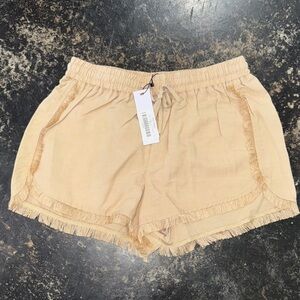 BB Dakota by Steve Madden High Waist Fringe Shorts - Cream NWT
